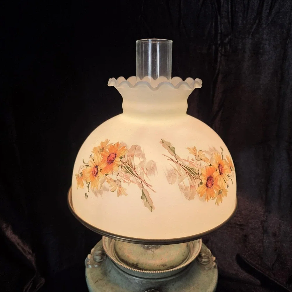 Antique Bradley & Hubbard GWTW Verdigris Parlor Lamp Electric Converted Floral